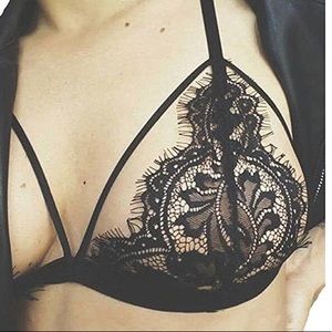 Translucent Sheer Lace bralette Strap Camisole Bra